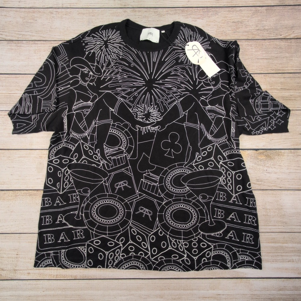 RTA Road to Awe  Black Casino Vegas oversized Graphic T Shirt‎ Mens Size M